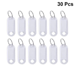 Plastic Key Tag Holder Blanks ID Fobs Tough Labels