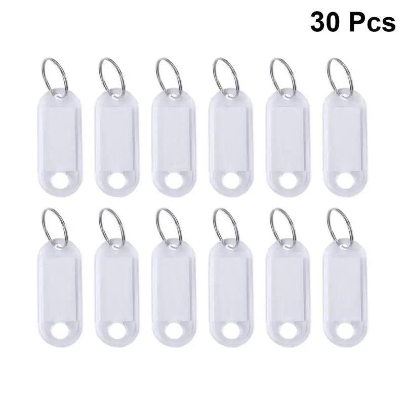 Plastic Key Tag Holder Blanks ID Fobs Tough Labels