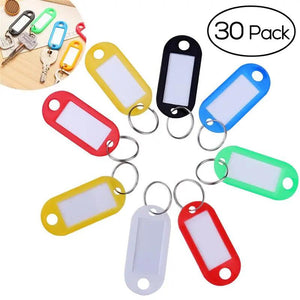 Plastic Key Tag Holder Blanks ID Fobs Tough Labels