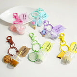Milk Tea Bear Key Chain Pendant for Women Girls