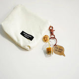 Milk Tea Bear Key Chain Pendant for Women Girls