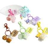 Milk Tea Bear Key Chain Pendant for Women Girls