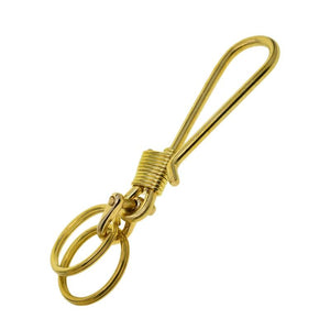 Brass Hook Keychain Clasp with Ring Bag Keyfob