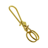 Brass Hook Keychain Clasp with Ring Bag Keyfob