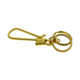 Brass Hook Keychain Clasp with Ring Bag Keyfob
