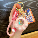 Cartoon Cat Paw Light Glowing Keychain Sunset Light Luminous Keychain