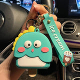 Yellow Duck Coin Purse Keychain Silicone Chicken Headphone Bag Pendant Keyring