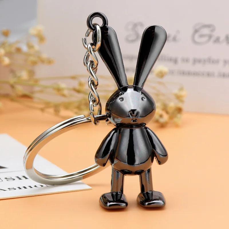 3D Rabbit Keychain Cartoon Key Chains Keyring Gift For Women Men Handbag Pendant