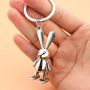 3D Rabbit Keychain Cartoon Key Chains Keyring Gift For Women Men Handbag Pendant