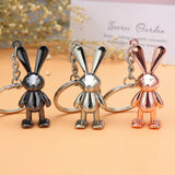 3D Rabbit Keychain Cartoon Key Chains Keyring Gift For Women Men Handbag Pendant