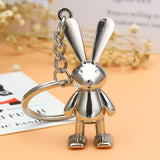 3D Rabbit Keychain Cartoon Key Chains Keyring Gift For Women Men Handbag Pendant