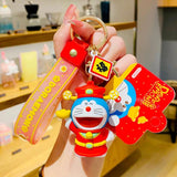 Doraemon Keychain Nobita Shizuka Doll Keyring Kids Gift