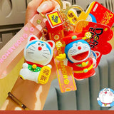 Doraemon Keychain Nobita Shizuka Doll Keyring Kids Gift