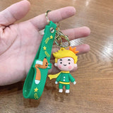 Epoxy Prince PVC Silicone Bag Keychain Anime Car Accessories