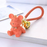 Cute Cartoon Lucky Bell Rabbit Keychain for Women Girls