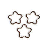 10pcs Flower Keychain Circle Keyring Findings DIY Rings Accessories