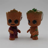 GOTG 2 Treeman Keychain Cartoon Groot Doll Keyring Bag Jewelry Pendant