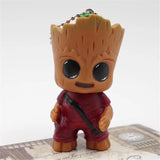 GOTG 2 Treeman Keychain Cartoon Groot Doll Keyring Bag Jewelry Pendant
