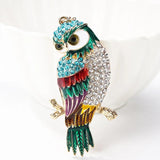 Cartoon Owl Metal Keychain Bag Pendant