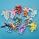 Colorful Grape Keychain Fruit Car Key Women Bag Accessories