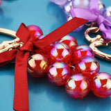 Colorful Grape Keychain Fruit Car Key Women Bag Accessories