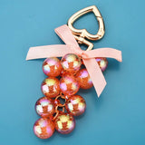 Colorful Grape Keychain Fruit Car Key Women Bag Accessories