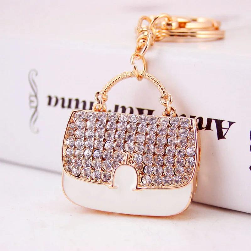 Alloy Dripping Paint Handbag Keychain Car Decoration Bag Buckle