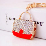 Alloy Dripping Paint Handbag Keychain Car Decoration Bag Buckle
