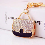 Alloy Dripping Paint Handbag Keychain Car Decoration Bag Buckle