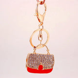 Alloy Dripping Paint Handbag Keychain Car Decoration Bag Buckle