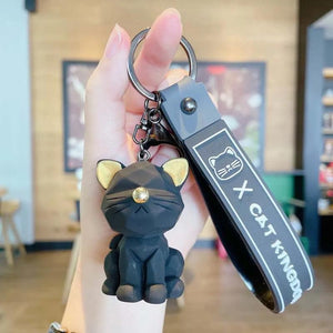 Nordic Style Cat Keychain Bag Pendant Couple Accessories Car Keychain