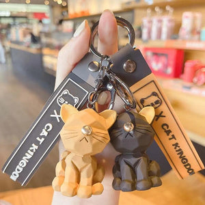 Nordic Style Cat Keychain Bag Pendant Couple Accessories Car Keychain