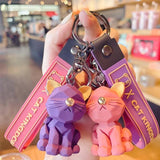 Nordic Style Cat Keychain Bag Pendant Couple Accessories Car Keychain