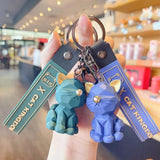 Nordic Style Cat Keychain Bag Pendant Couple Accessories Car Keychain