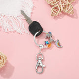 Rainbow Unicorn Charm Pendant Keychain Car Key Women Men Bag Accessories
