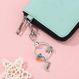 Rainbow Unicorn Charm Pendant Keychain Car Key Women Men Bag Accessories