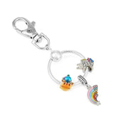 Rainbow Unicorn Charm Pendant Keychain Car Key Women Men Bag Accessories