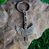 Celtics Knot Cross Wing Keychain
