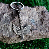 Celtics Knot Cross Wing Keychain