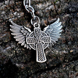 Celtics Knot Cross Wing Keychain