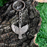 Celtics Knot Cross Wing Keychain