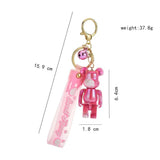 Colorful Bear Keychain Acrylic Charm Couples Women Men Keyring Jewelry