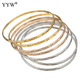 7pcs Stainless Steel Bangle Roman Style Lover Charm Bracelet
