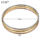 7pcs Stainless Steel Bangle Roman Style Lover Charm Bracelet