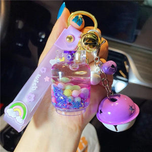 Oil Candy Bean Gas Tank Keychain Liquid Pendant