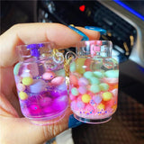 Oil Candy Bean Gas Tank Keychain Liquid Pendant