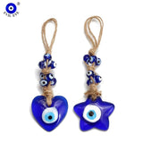 Glass Heart Star Shape Keychain Evil Eye Bead Key Chain Car keyring