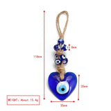 Glass Heart Star Shape Keychain Evil Eye Bead Key Chain Car keyring
