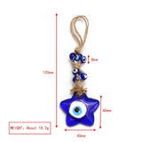 Glass Heart Star Shape Keychain Evil Eye Bead Key Chain Car keyring