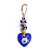 Glass Heart Star Shape Keychain Evil Eye Bead Key Chain Car keyring